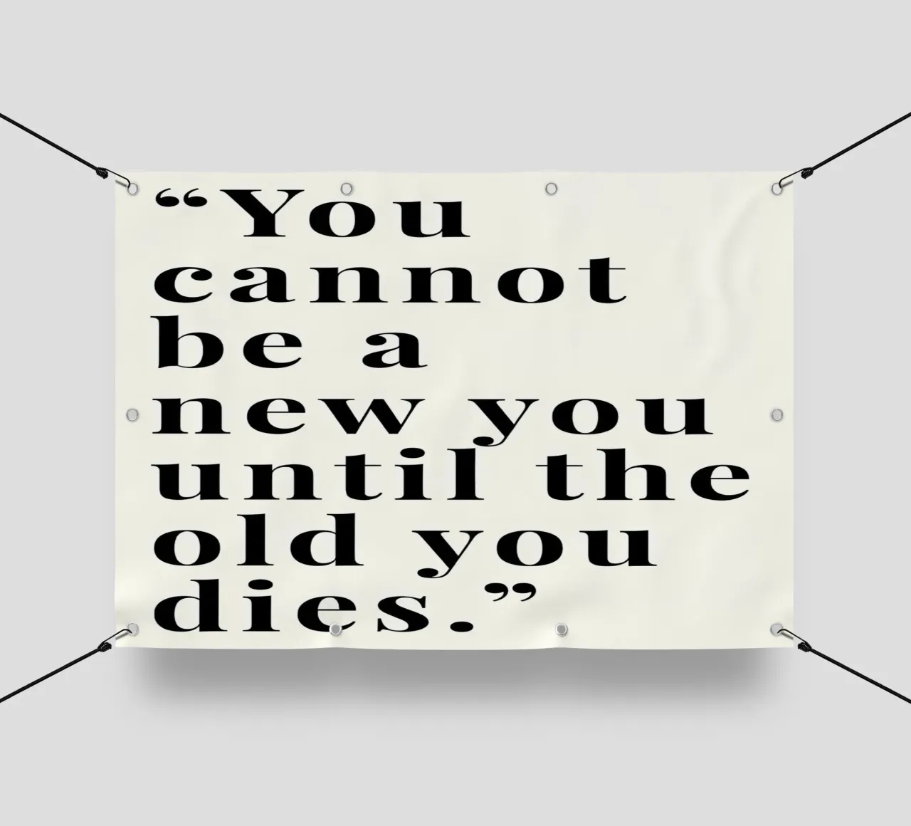 'You cannot be a new telo in pvc da Type & Tape