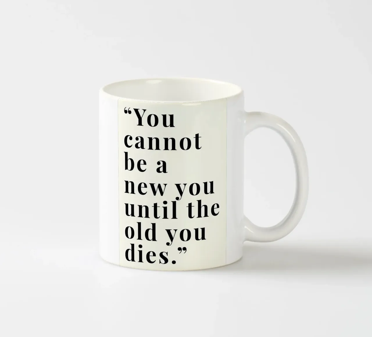 'You cannot be a new tazza in ceramica da Type & Tape