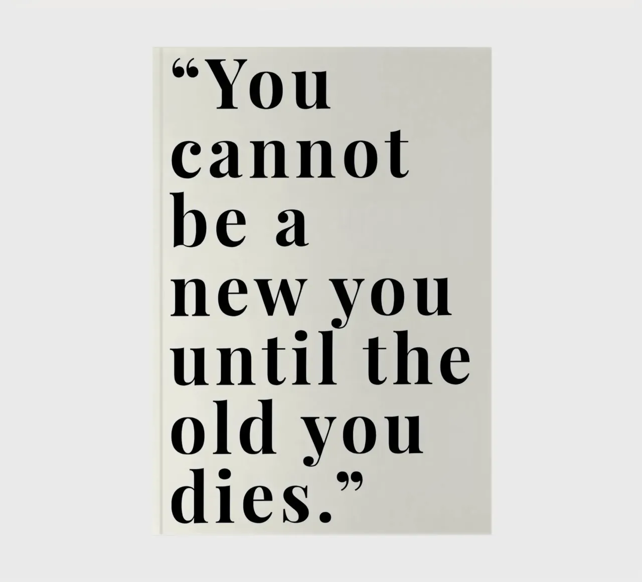 'You cannot be a new notebook by Type & Tape