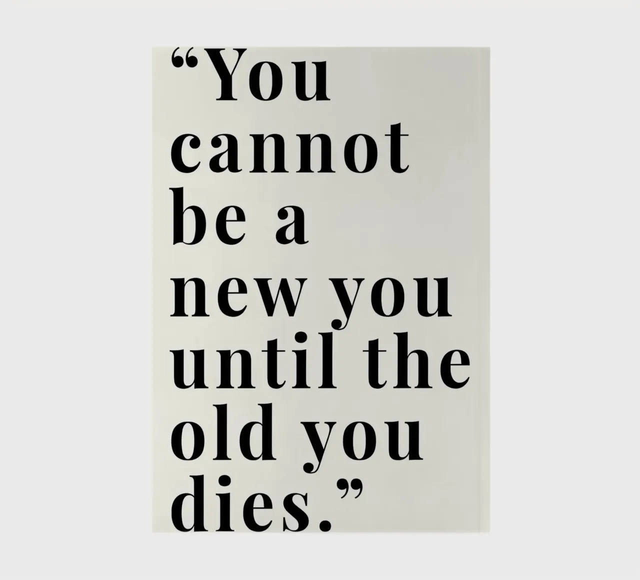 'You cannot be a new notebook by Type & Tape