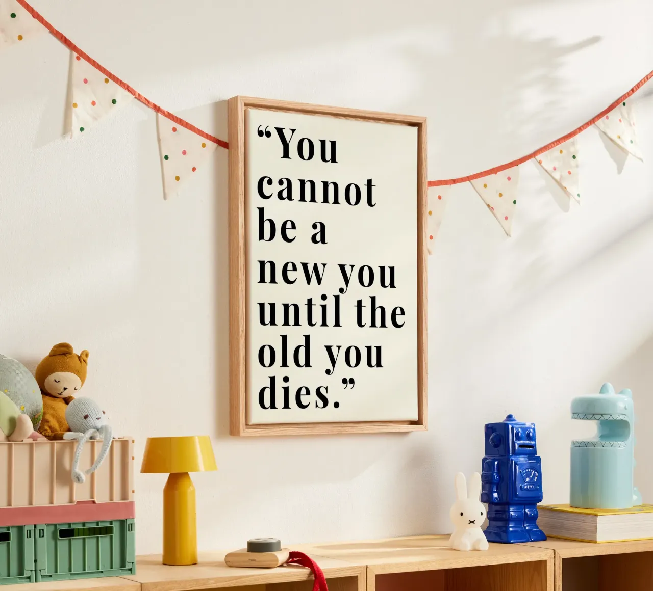 'You cannot be a new tela con Cornice a cassetta da Type & Tape