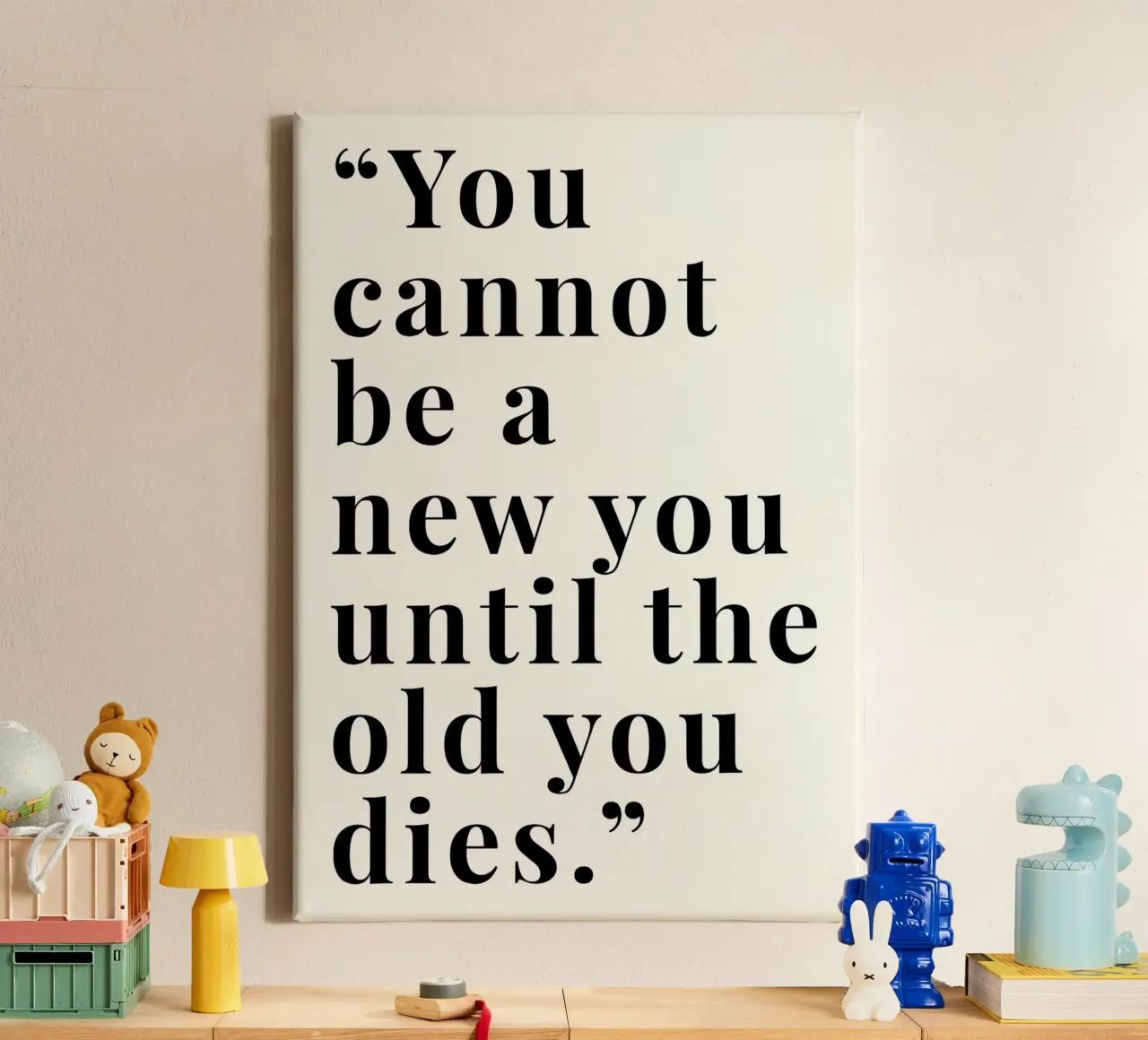 'You cannot be a new tela con Cornice a cassetta da Type & Tape