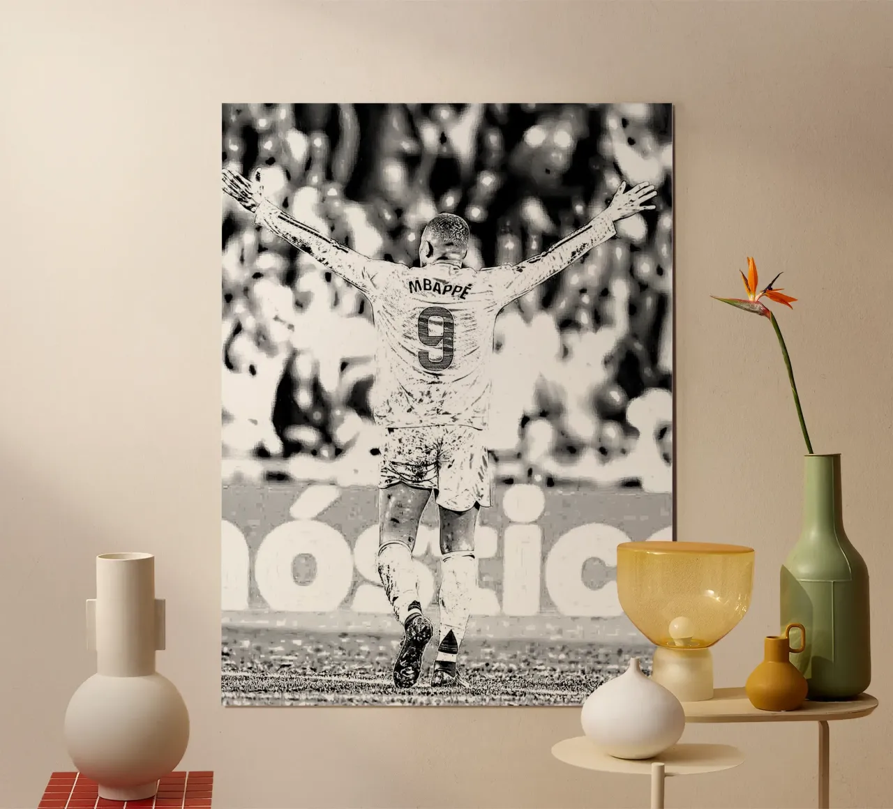 Kylian Mbappé poster con telaio in legno da dark eagle