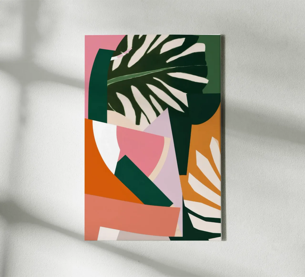 Abstract Jungle Forms canvas with Floater frame by Astra Mist