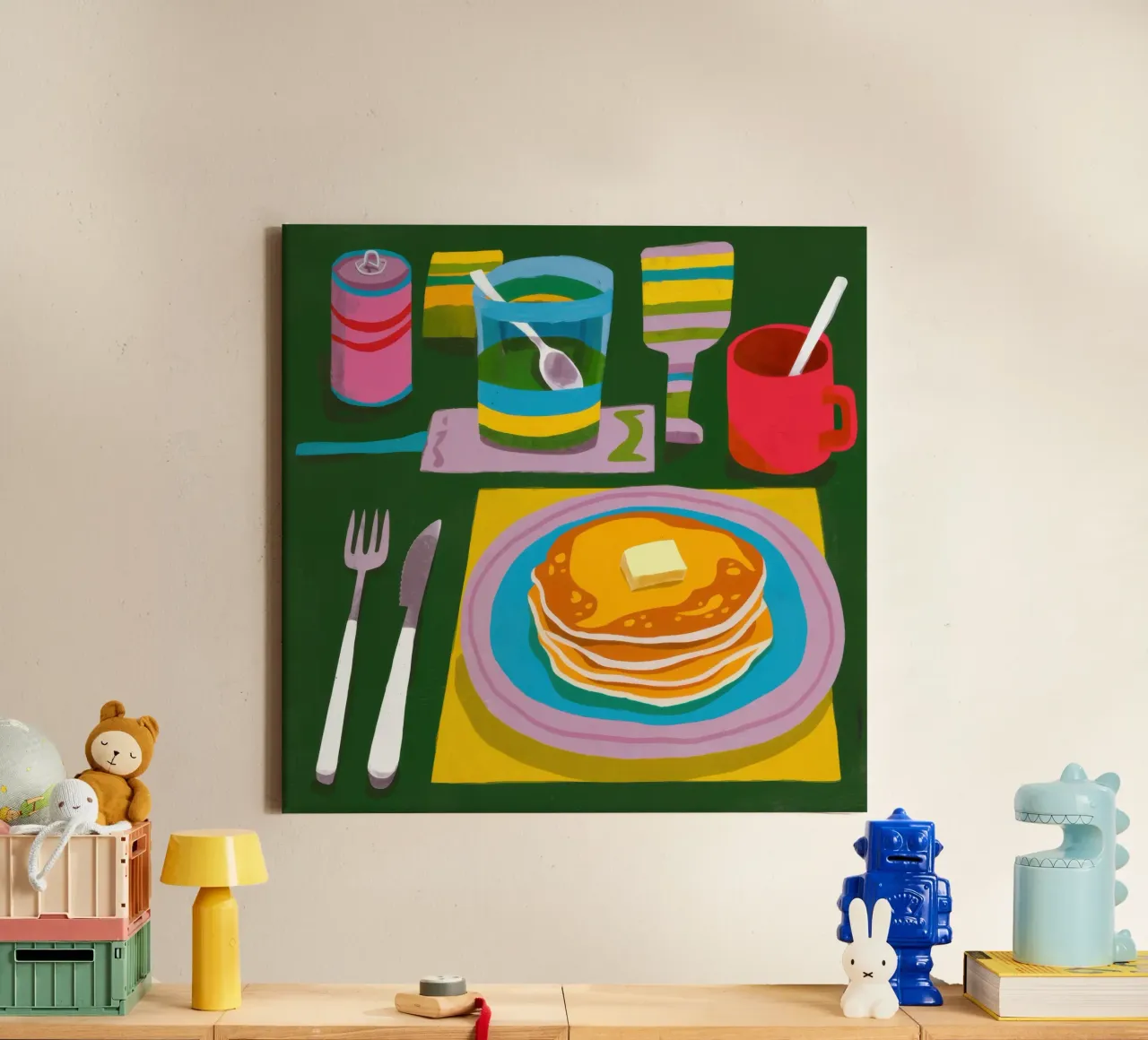Zonovergoten Ontbijtbord canvas met Baklijst van Astra Mist