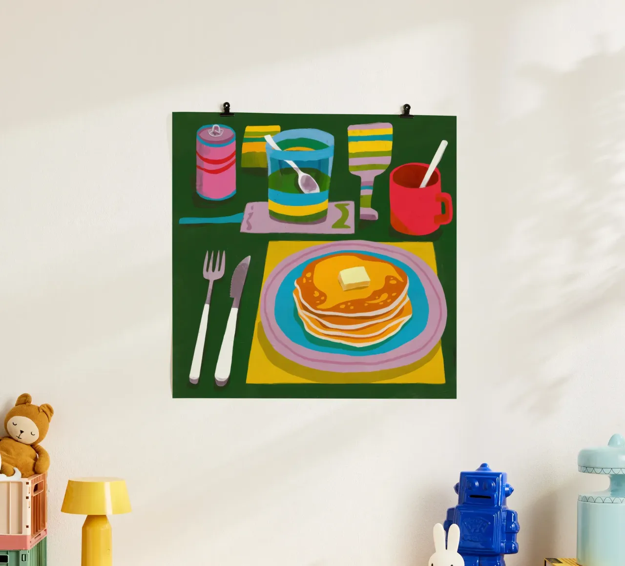Piatto per la colazione baciato dal sole poster da Astra Mist