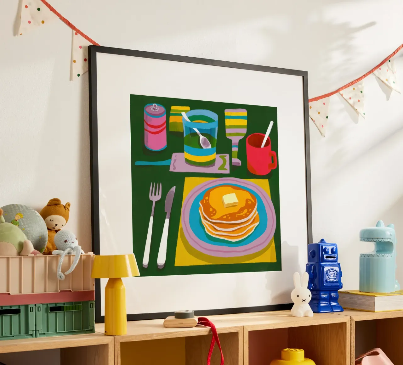 Piatto per la colazione baciato dal sole poster da Astra Mist