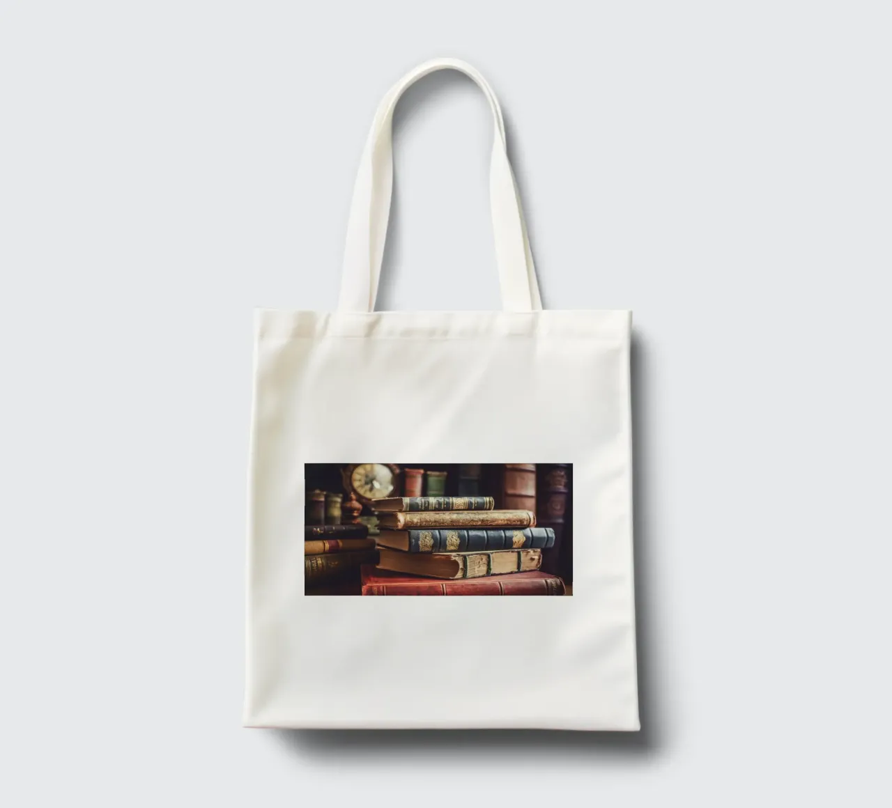 Old Books No 1 borsa in juta da treechild