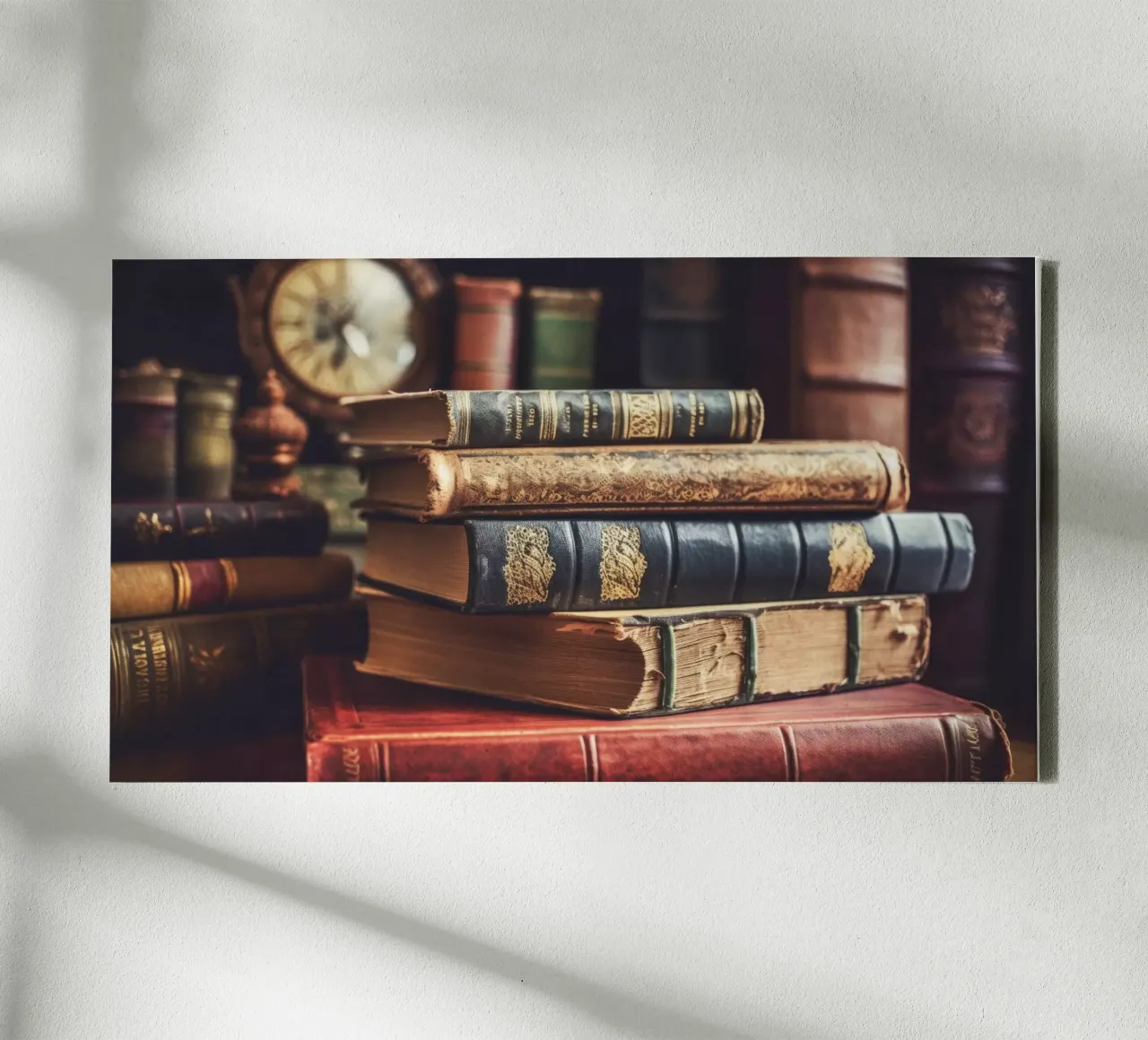 Old Books No 1 tela con Cornice a cassetta da treechild