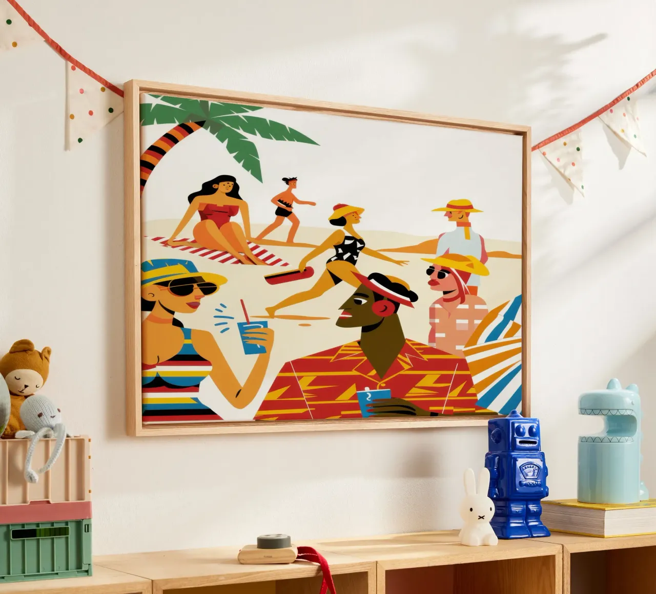 Bijeenkomst zonovergoten zomer canvas met Baklijst van Astra Mist