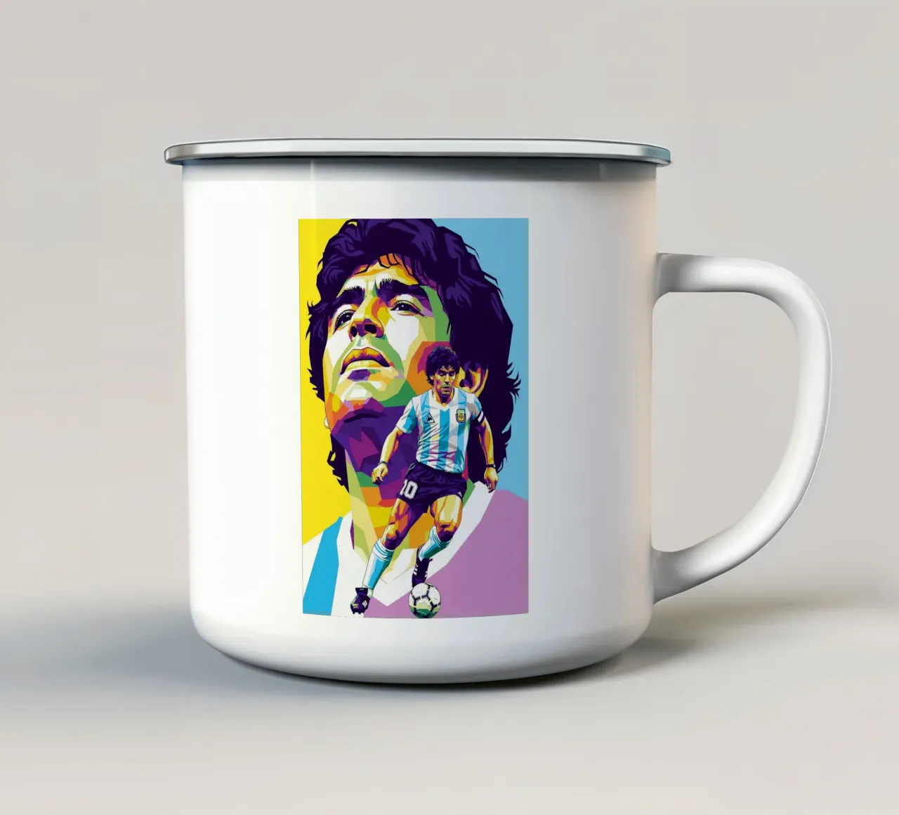 Diego Maradona #1 tazza in smalto da Hantamrata