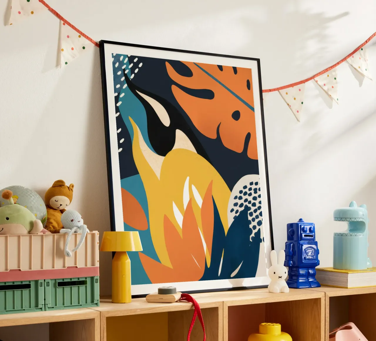 Sguardo astratto dalla giungla poster con telaio in plastica da Astra Mist