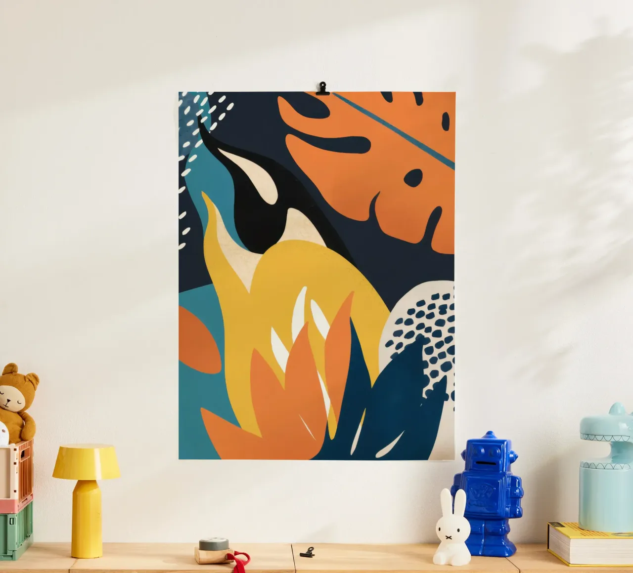 Sguardo astratto dalla giungla poster con telaio in plastica da Astra Mist