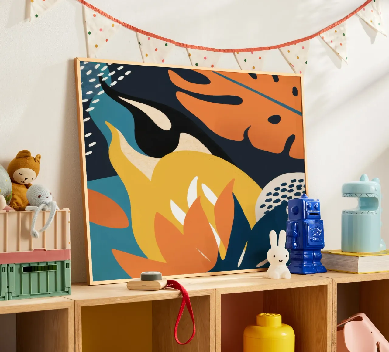 Sguardo astratto dalla giungla poster con telaio in plastica da Astra Mist