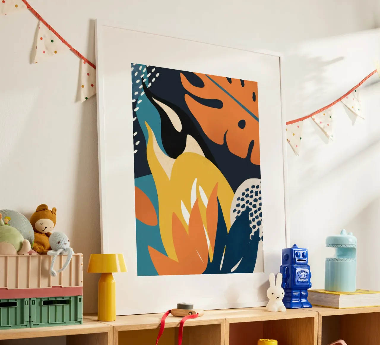 Sguardo astratto dalla giungla poster con telaio in plastica da Astra Mist