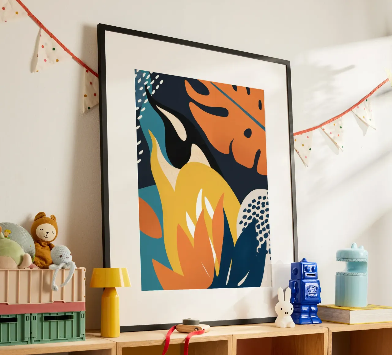 Sguardo astratto dalla giungla poster con telaio in plastica da Astra Mist