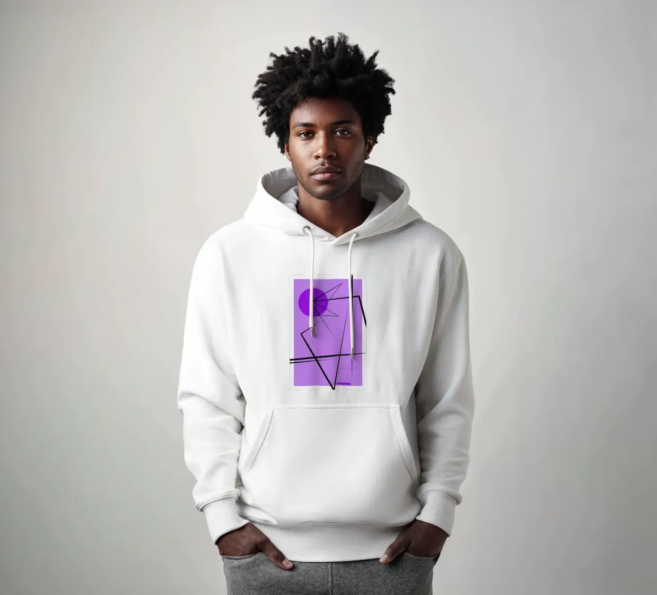 Angular Lines No 26 sweat à capuche de treechild