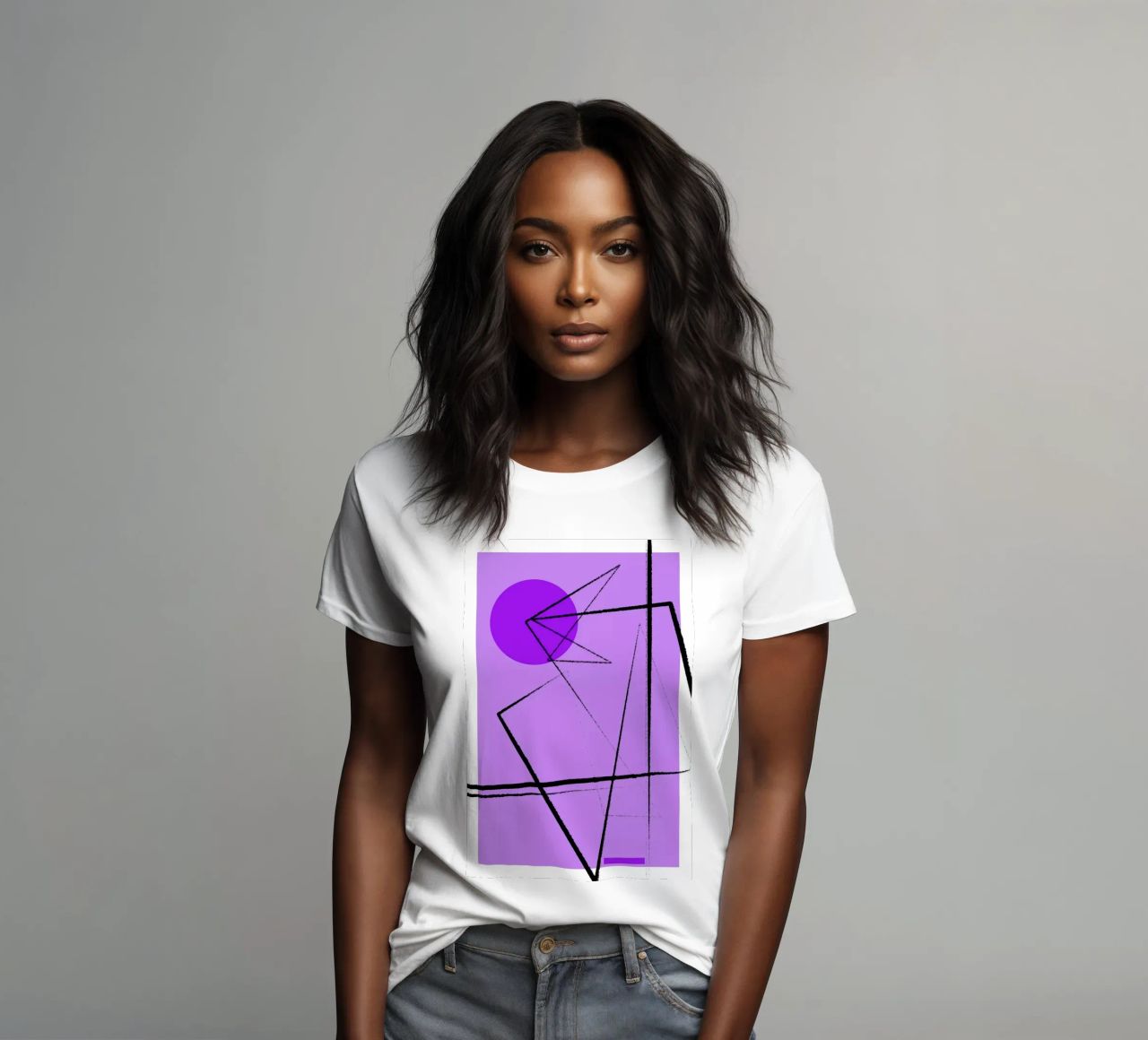 Angular Lines No 26 dames t-shirt getailleerd van treechild