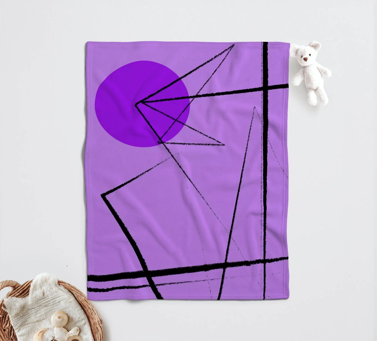 Angular Lines No 26 fleecedeken van treechild