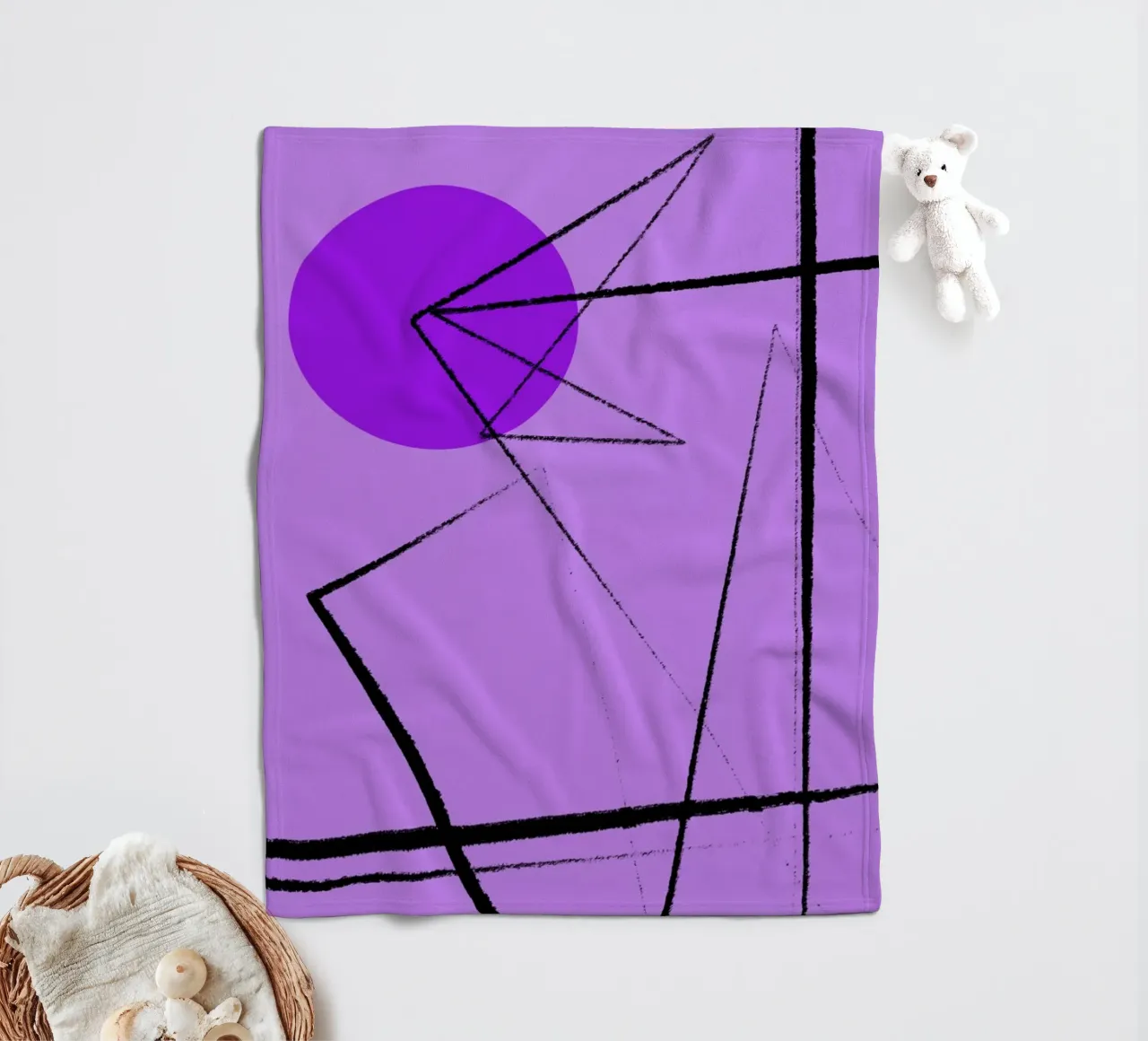 Angular Lines No 26 Fleecedecke von treechild