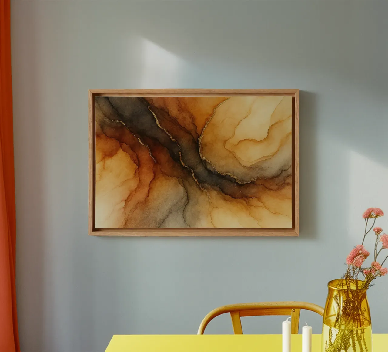 Flusso di Emberstone tela con Cornice a cassetta da Chromatic Fusion Studio