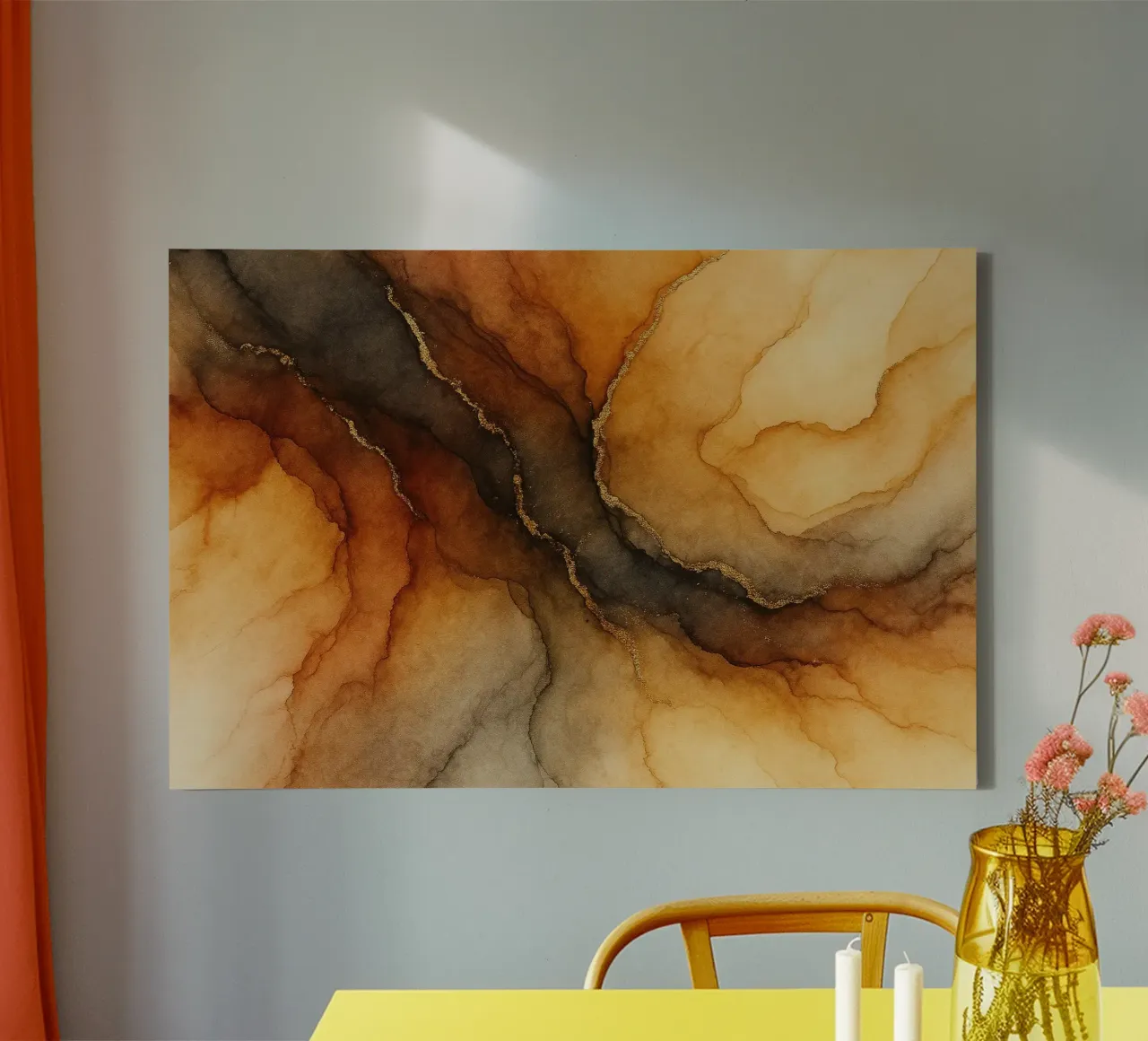 Flusso di Emberstone tela con Cornice a cassetta da Chromatic Fusion Studio