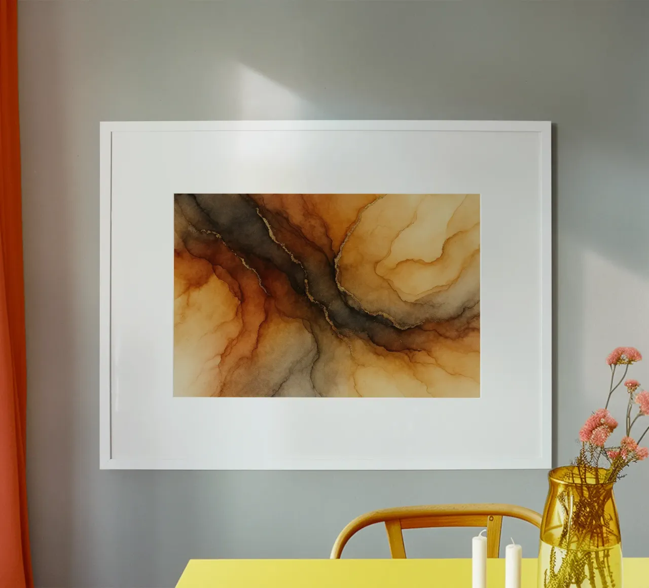 Flusso di Emberstone poster con telaio in plastica da Chromatic Fusion Studio