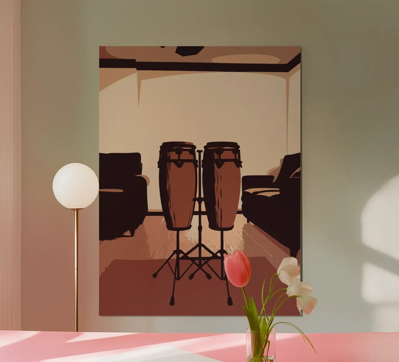Strumento musicale Conga poster con telaio in alluminio da MUSIC EDITION