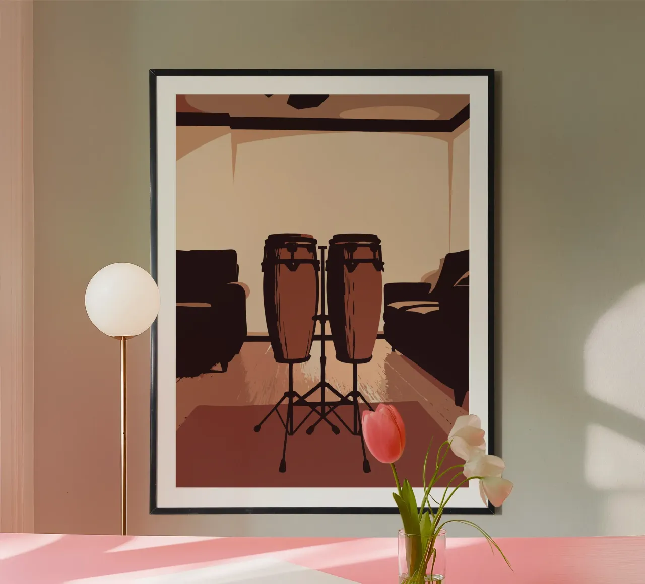 Strumento musicale Conga poster con telaio in alluminio da MUSIC EDITION