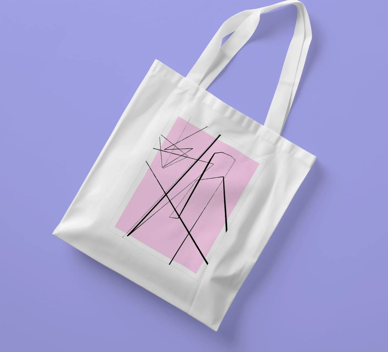 Angular Lines No 4 borsa in juta da treechild