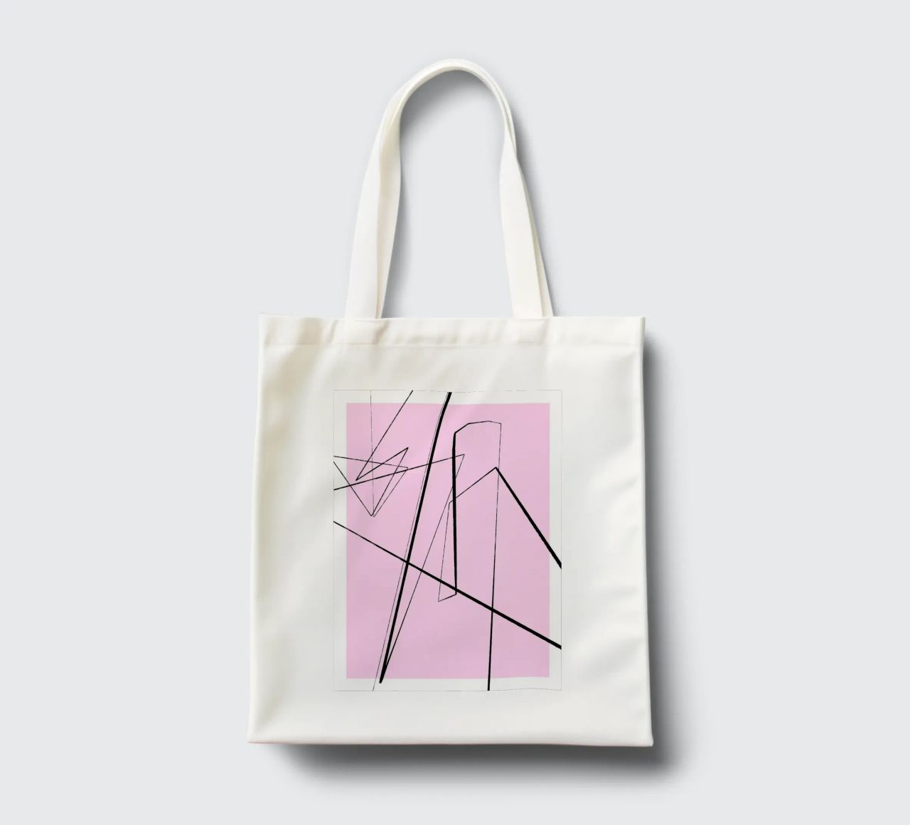 Angular Lines No 4 borsa in juta da treechild
