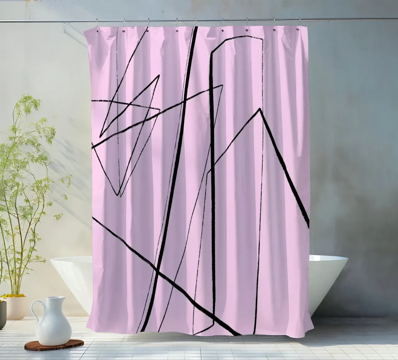 Angular Lines No 4 tenda da doccia da treechild