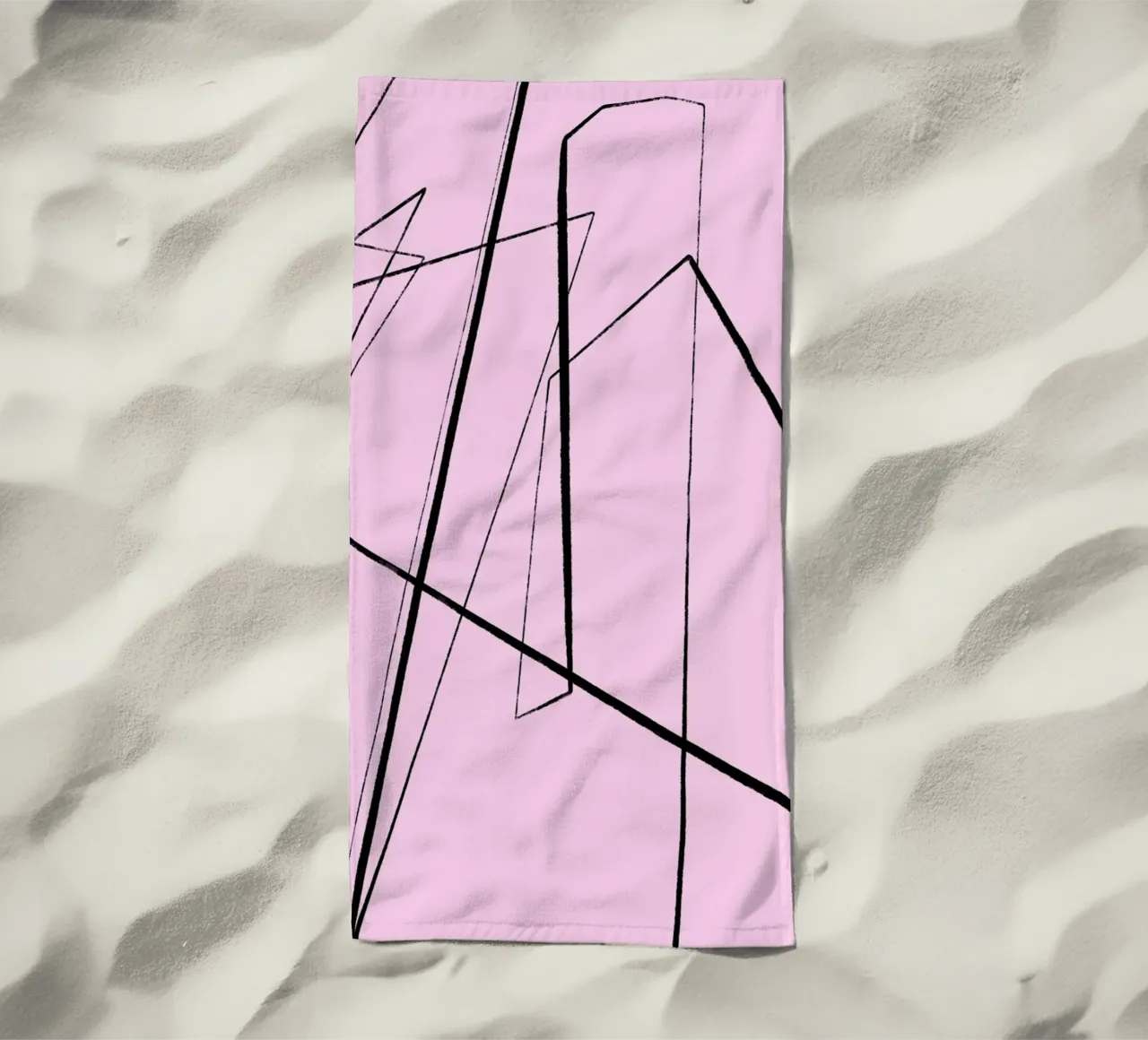 Angular Lines No 4 strandhanddoek van treechild