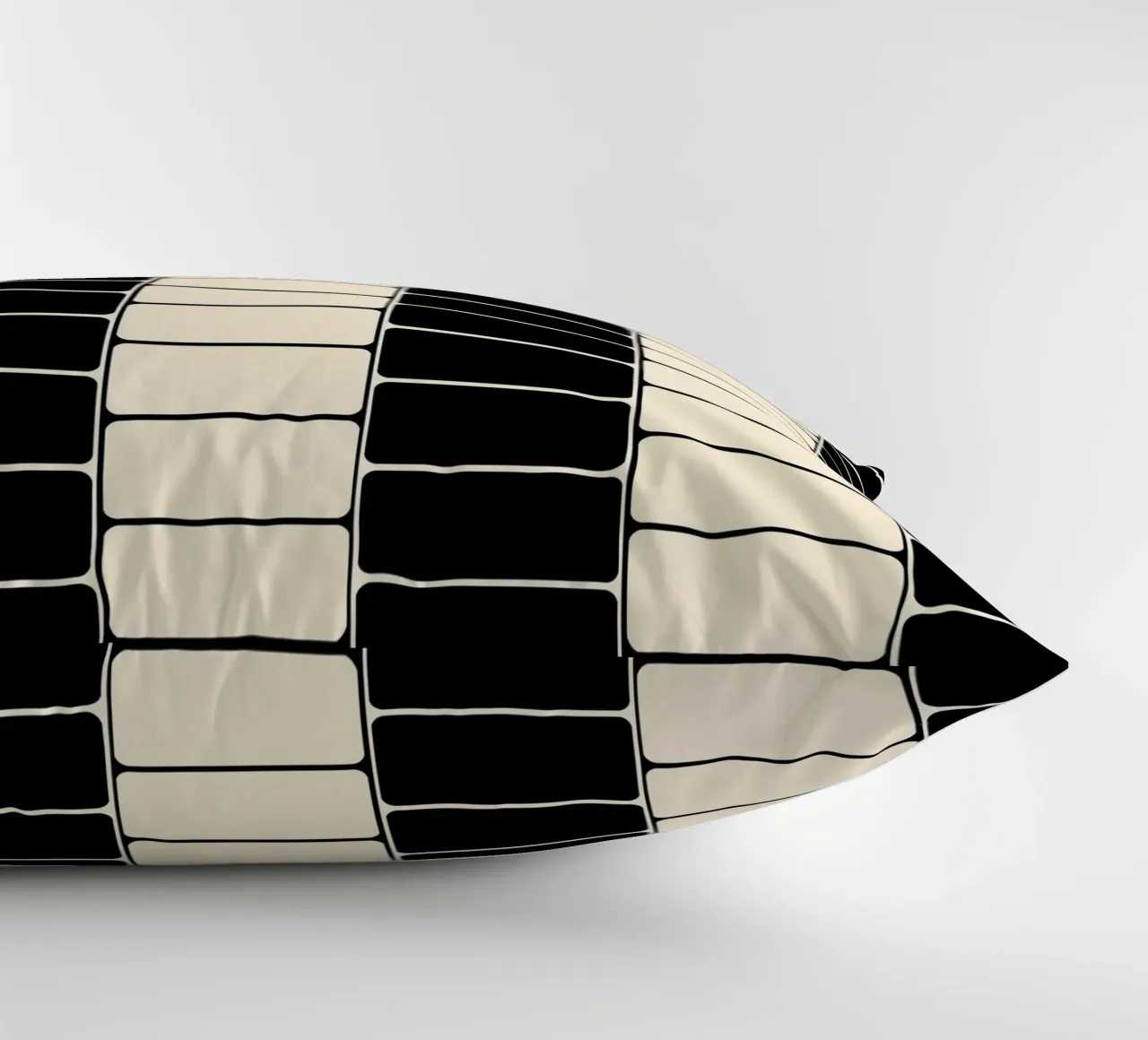 Black and white moody flow cuscino da TijanaArtStudio88