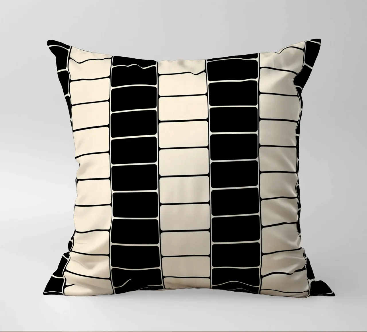 Black and white moody flow cuscino da TijanaArtStudio88