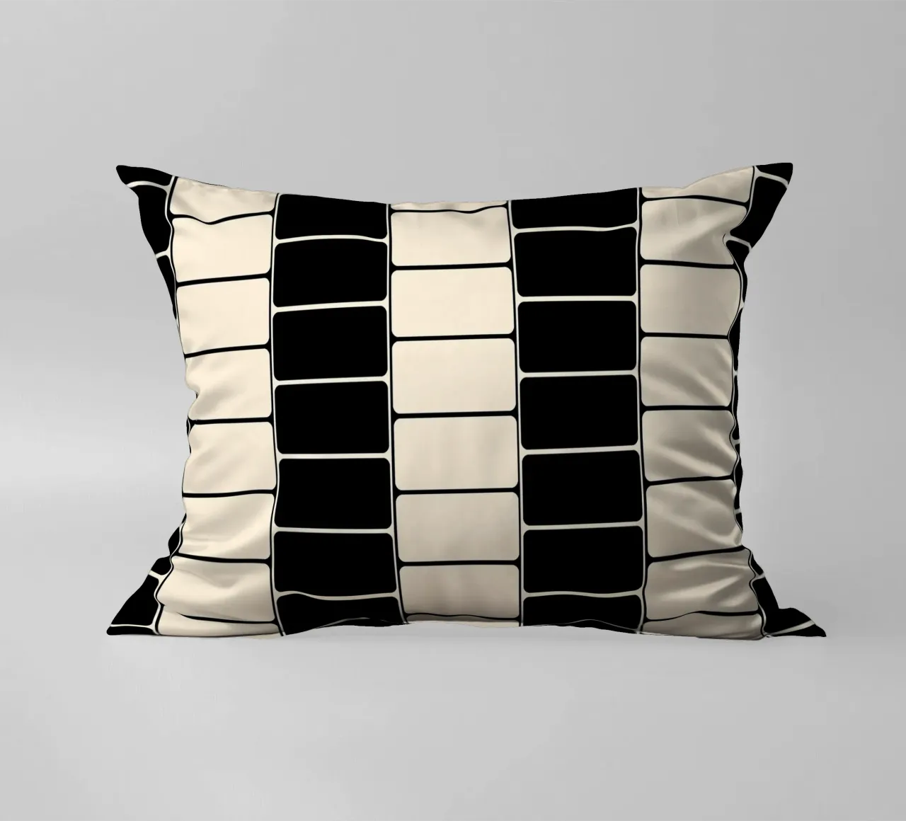 Black and white moody flow cuscino da TijanaArtStudio88