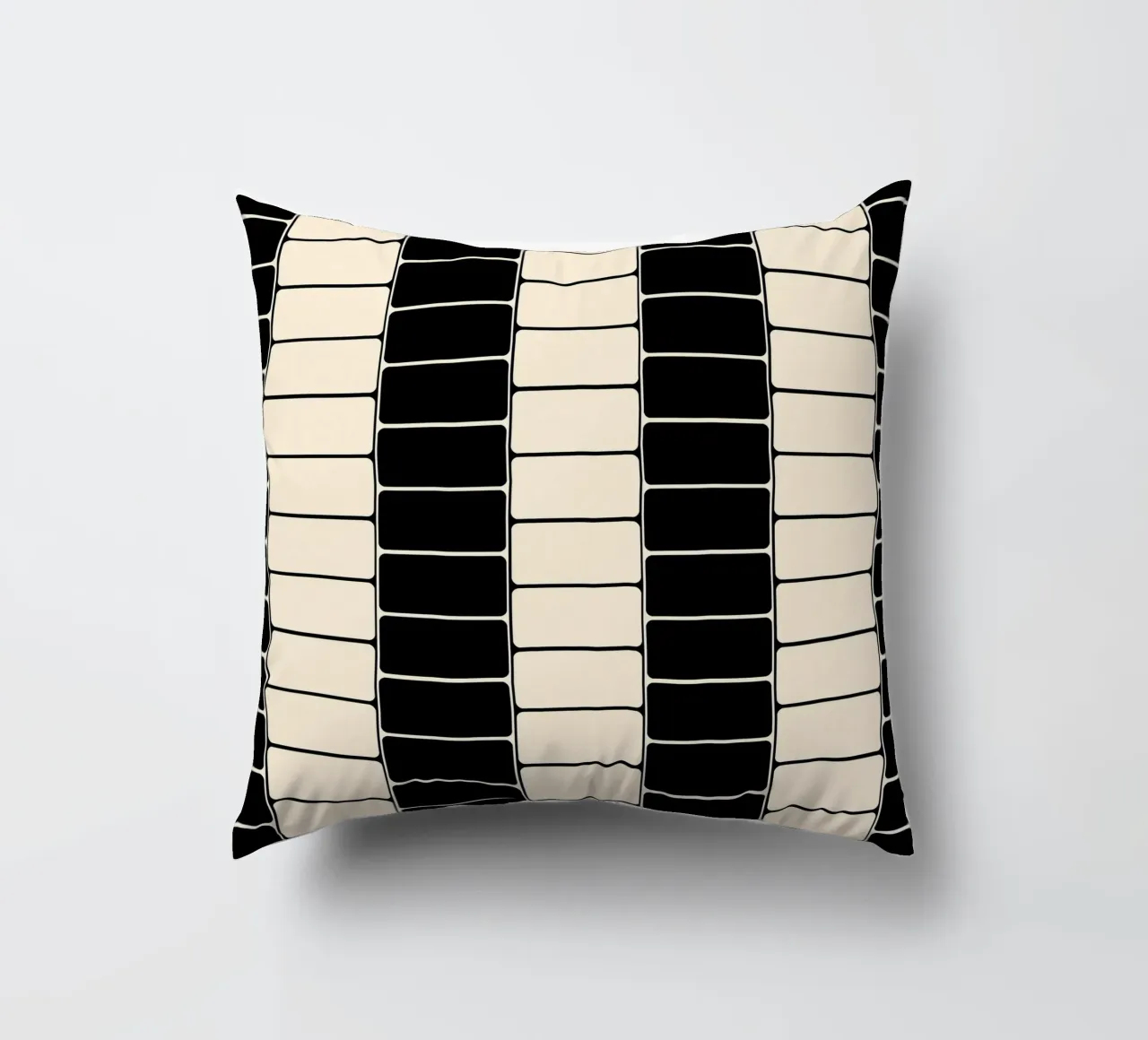 Black and white moody flow cuscino da TijanaArtStudio88