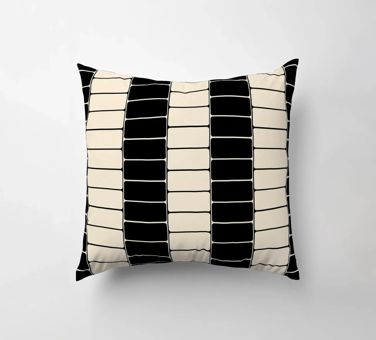 Black and white moody flow cuscino da TijanaArtStudio88