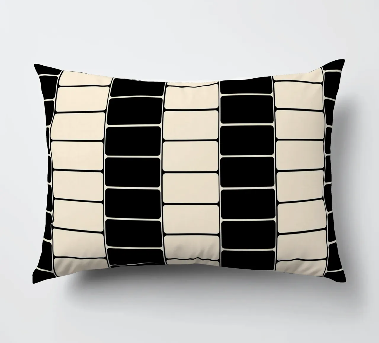 Black and white moody flow cuscino da TijanaArtStudio88