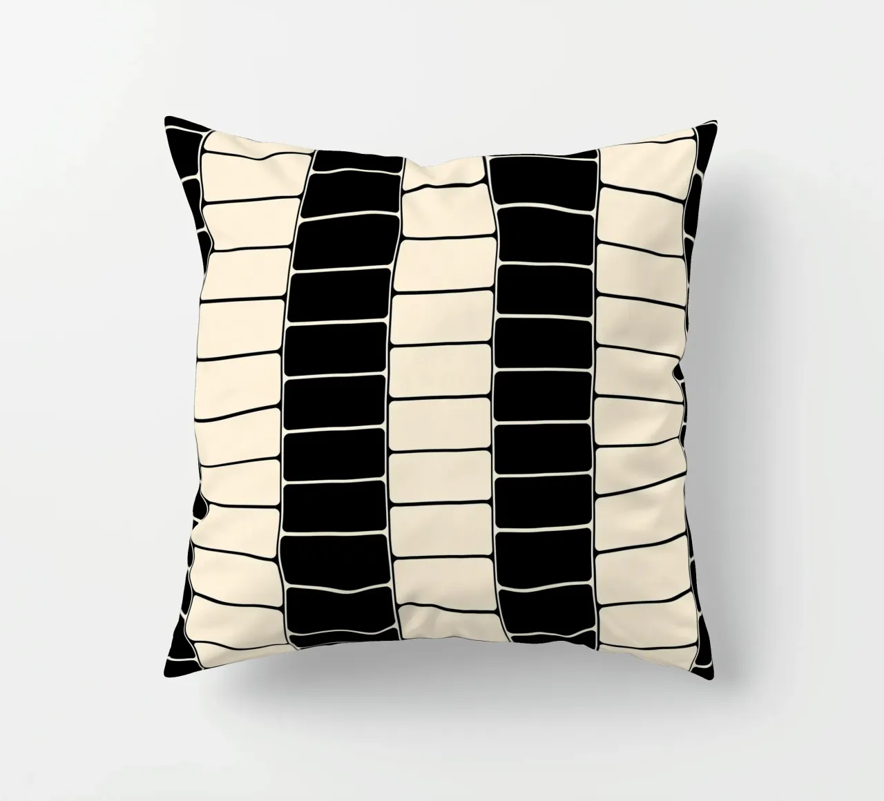 Black and white moody flow cuscino da TijanaArtStudio88