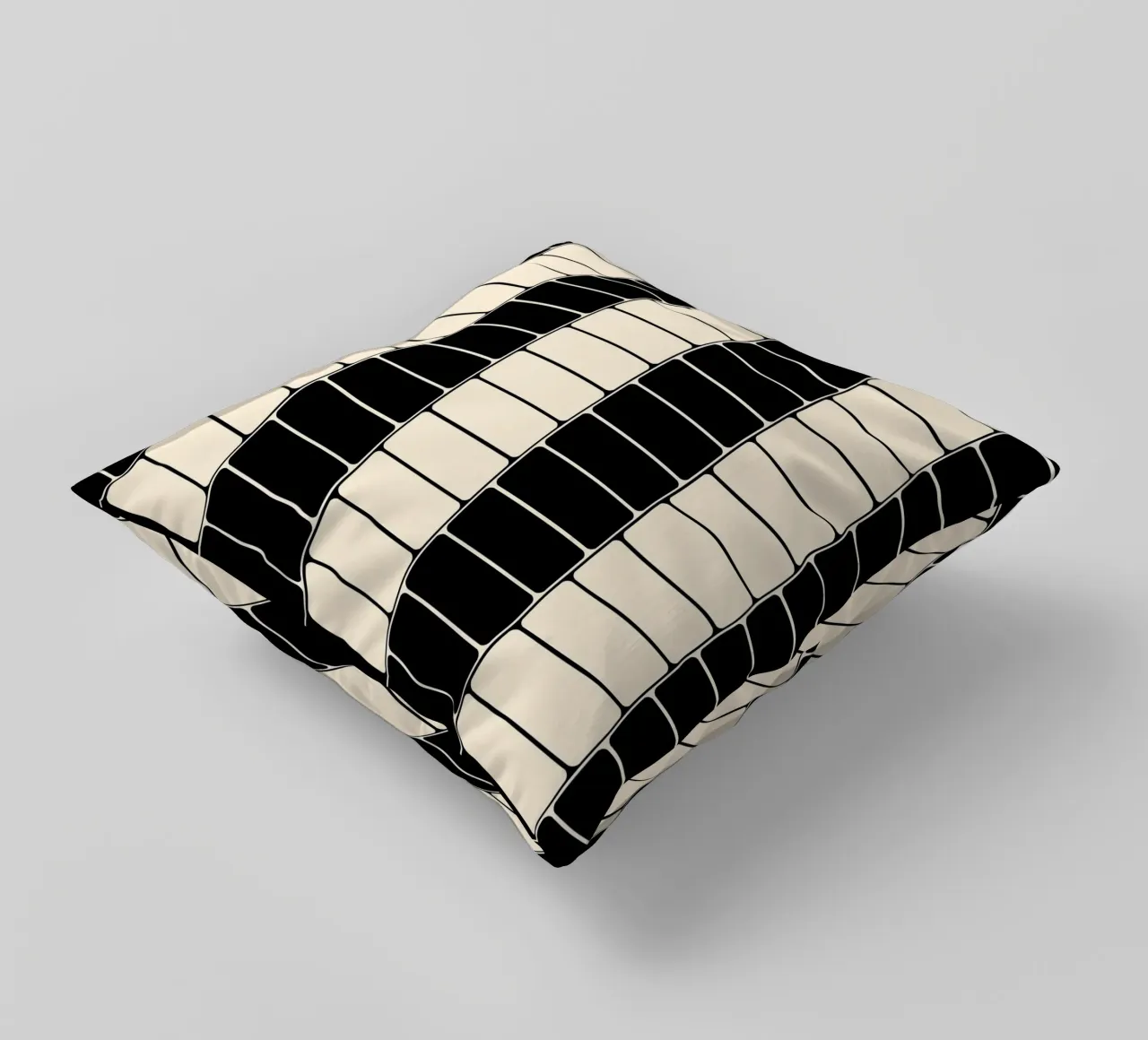 Black and white moody flow cuscino da TijanaArtStudio88