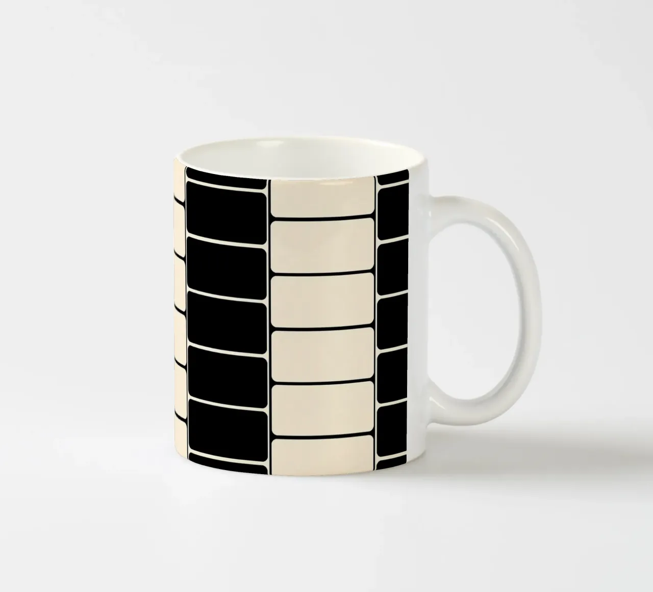 Black and white moody flow tazza in ceramica da TijanaArtStudio88