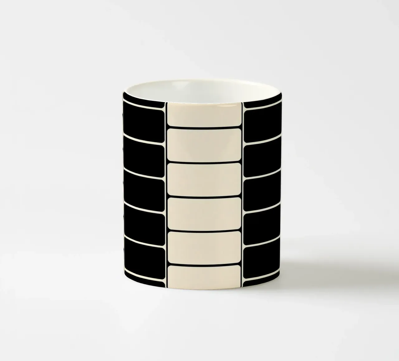 Black and white moody flow tazza in ceramica da TijanaArtStudio88