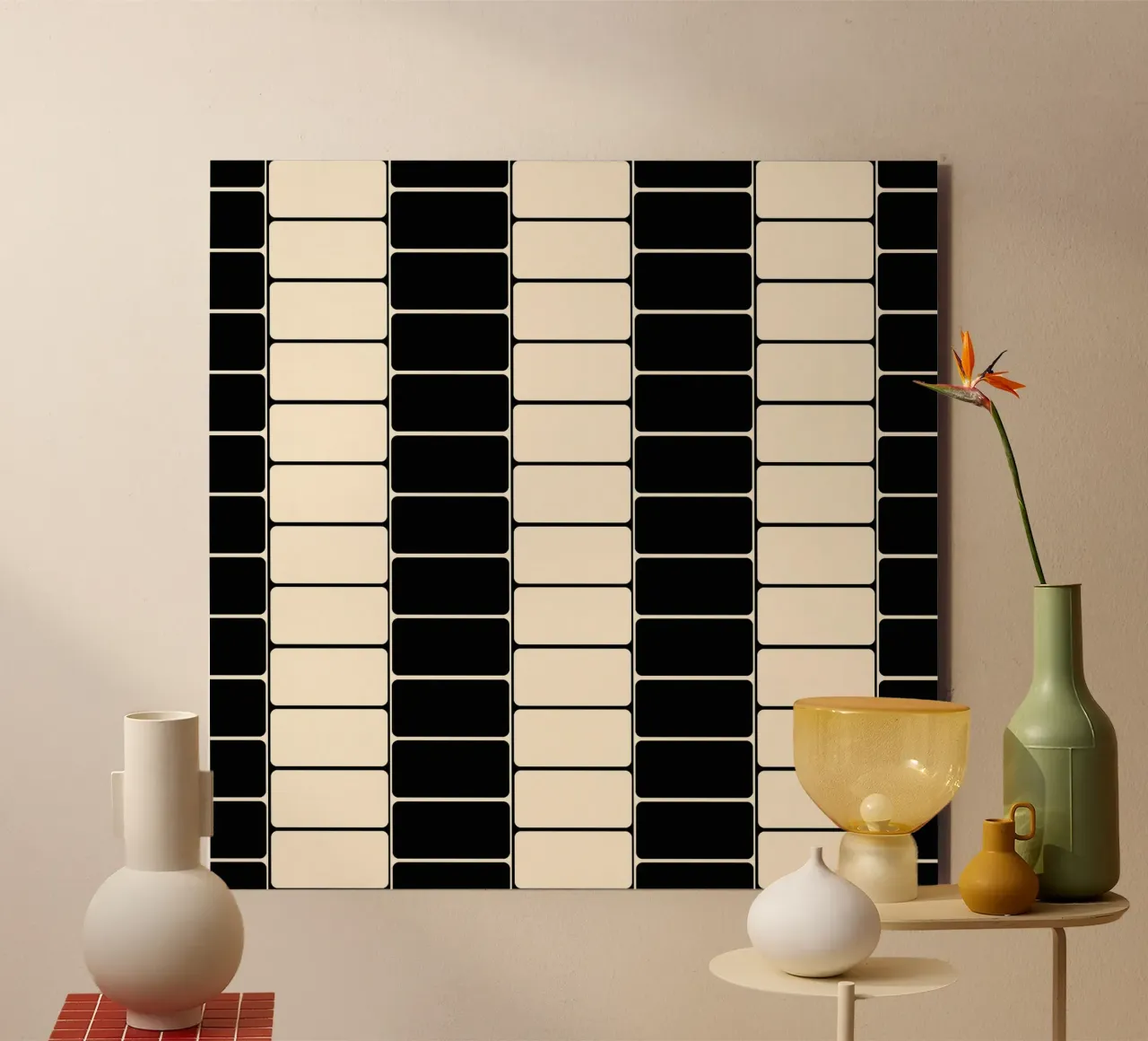 Black and white moody flow alluminio dibond da TijanaArtStudio88