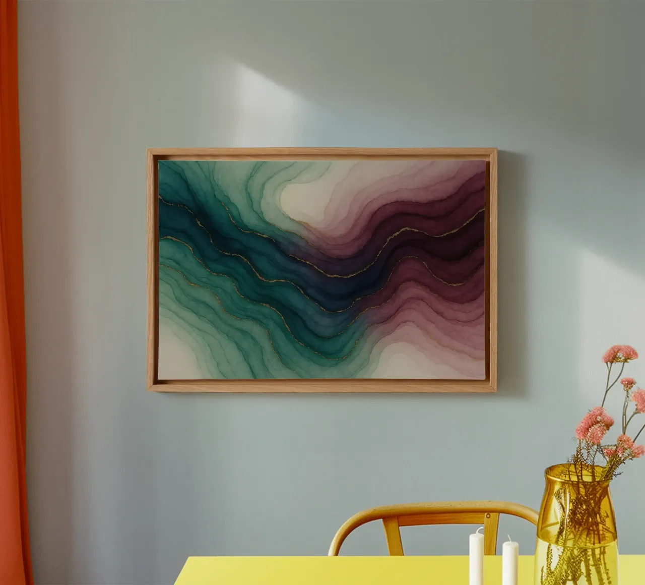 Orizzonte di velluto tela con Cornice a cassetta da Chromatic Fusion Studio