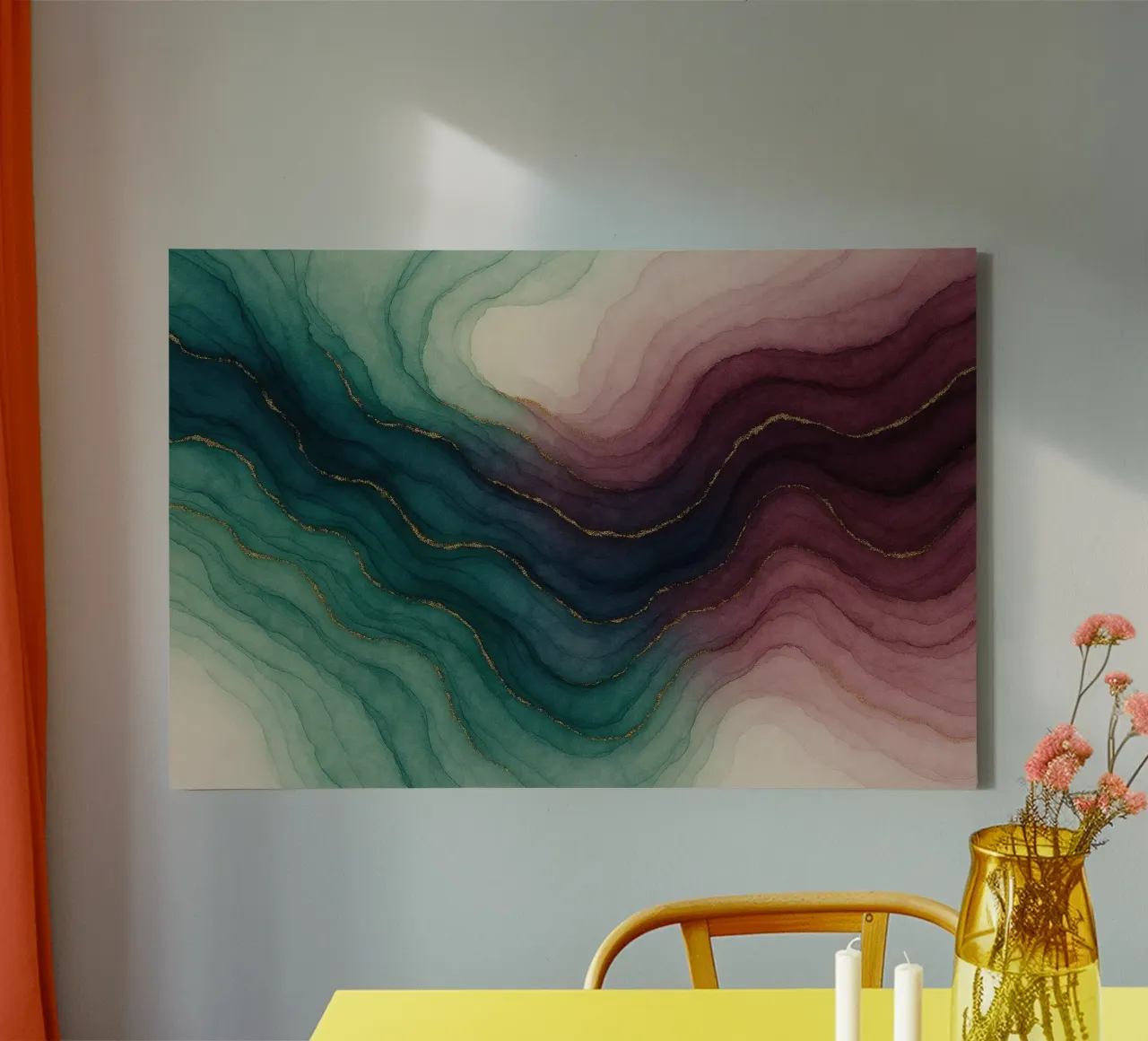 Orizzonte di velluto tela con Cornice a cassetta da Chromatic Fusion Studio