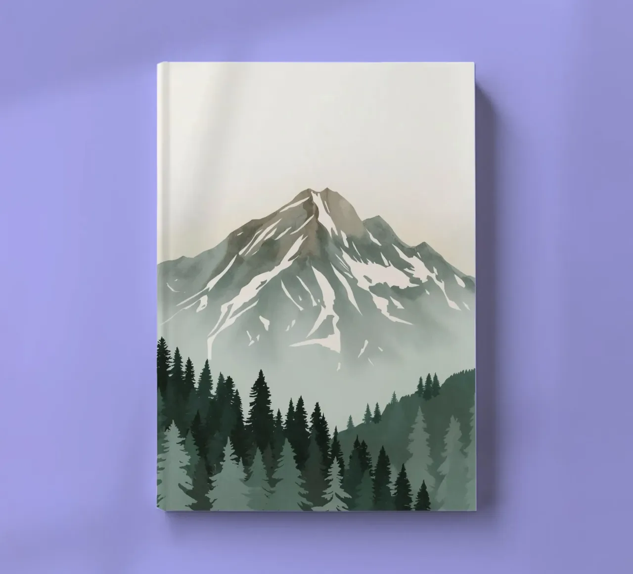 Mountain Range with Evergreen Forest notebook by DesignDoodle