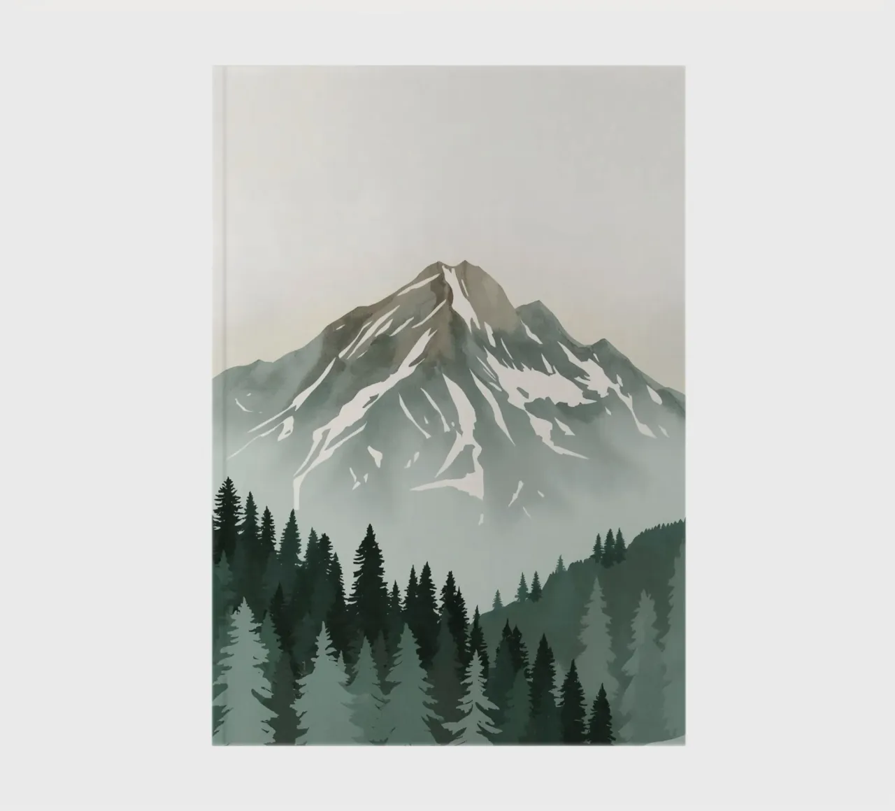 Mountain Range with Evergreen Forest notebook by DesignDoodle