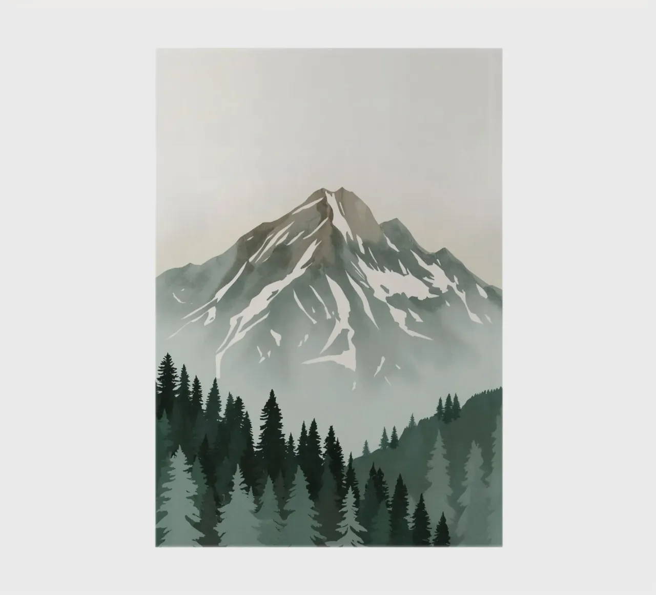 Mountain Range with Evergreen Forest notebook by DesignDoodle