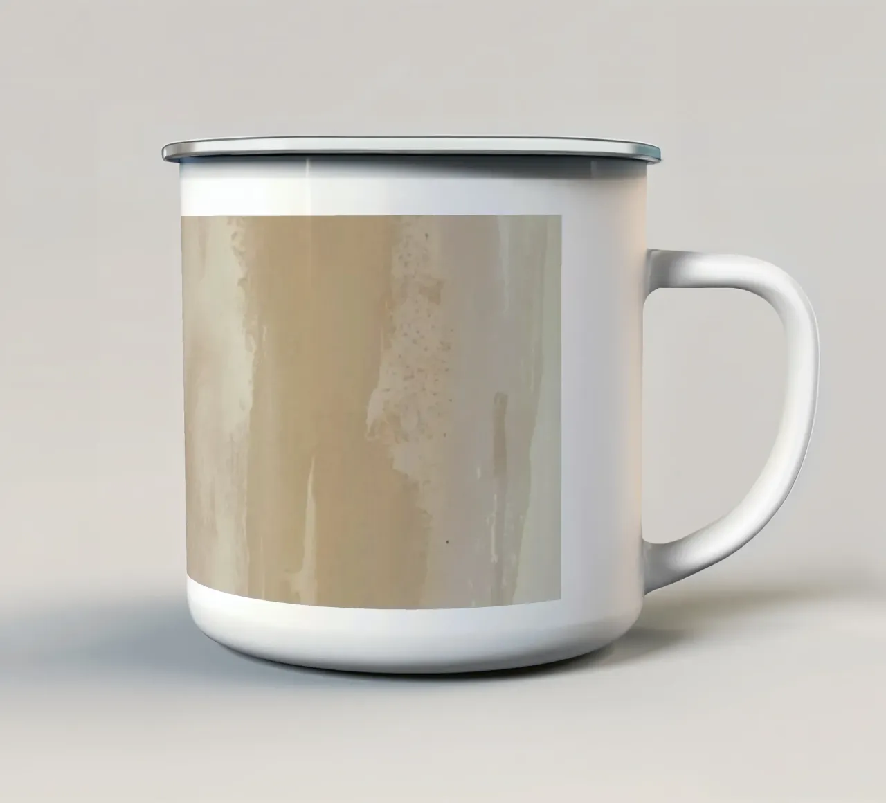 Colore neutro Sfondo verticale a pennello tazza in smalto da DesignDoodle